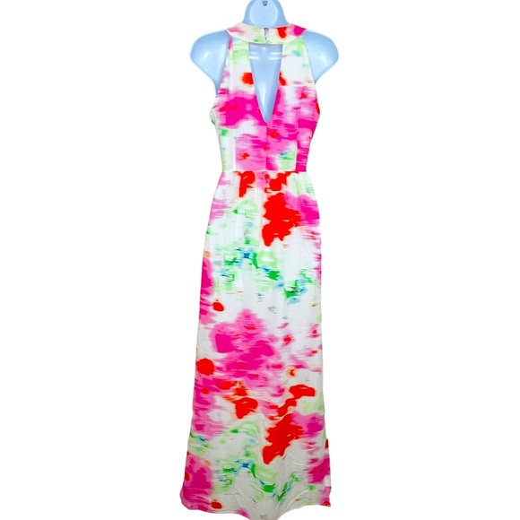 MM Couture Pastel Watercolor Sleeveless Maxi Dress Size S - Picture 3 of 8